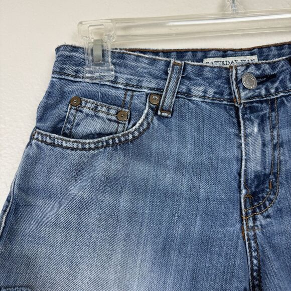 Polo Ralph Lauren Saturday Jean Cutoff Denim Micro Shorts Mid Rise Light Wash 2 - Picture 2 of 12